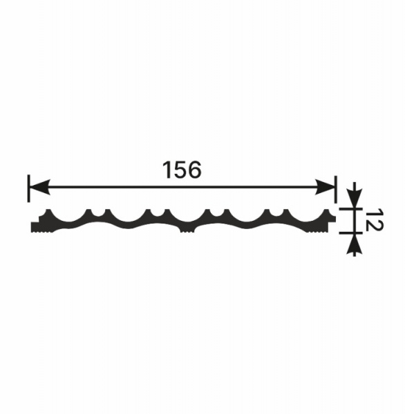Панель RP003, 156х12, 2800мм, Экополимер/11
